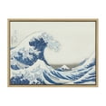 thumbnail image 2 of Kate and Laurel Sylvie The Great Wave 1830 Framed Canvas Wall Art by The Art Institute of Chicago, 18x24 Natural, Decorative Museum Series Art Print for Wall, 2 of 6