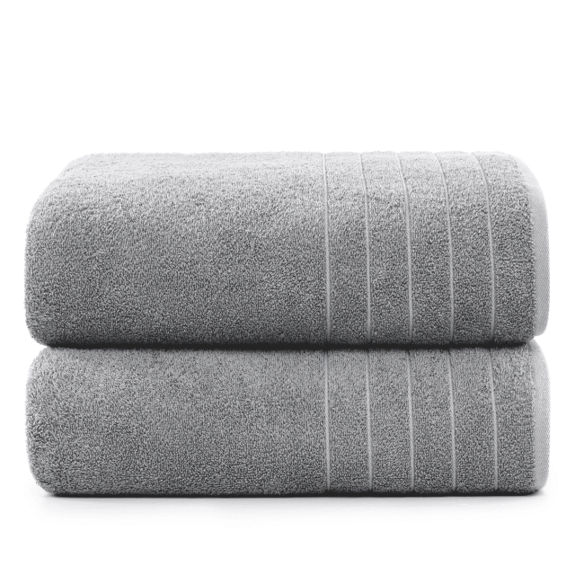 Casa Platino Paquete de 2 Toallas de Baño - Toallas de Baño Grandes, Sábanas de Baño de Algodón Suave, de Secado Rápido y Tamaño Extra Grande, 36"x72", Ideal para Días de Spa en Casa - Gris Ultimate