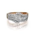 thumbnail image 3 of 0.22Cttw Baguette & 0.61Cttw Round Diamond Ladies Cocktail Ring 14K Yellow Gold, 3 of 5