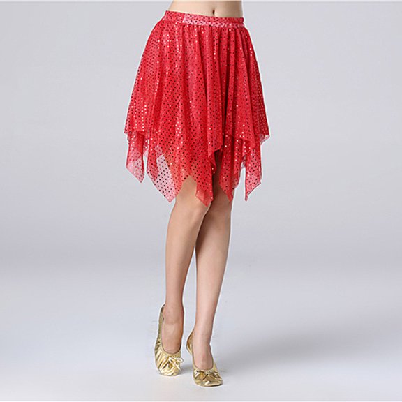 Rigardu skirts for women Performance Latin Clothing Latin Belly Costume Irregul Sequins Skirt Women Dance Skirt women's skirts skirts for women trendy A One size