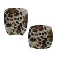 thumbnail image 3 of FKELYI Brown Cow Print Office Chair Slipcover for Backrest & Cushion Seat 2 Pcs Stretchable Swivel Computer Chair Cover Dustproof Armchair Protector Home Decor, 3 of 7