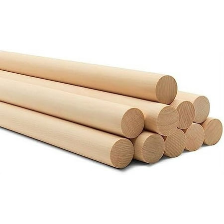 Dowel Rods Wood Sticks Wooden Dowel Rods - 1/4 x 18 Inch Unfinished  Hardwood Sticks - for Crafts and DIYers - 50 Pieces by Woodpeckers