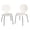 White, variant on Gift Mark Modern Children's 2 Chair Set with Chrome Legs-Color:Purple