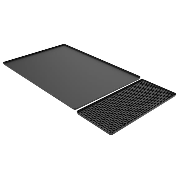 Silicone Coffee Bar Mat Heat Resistant Detachable with Raised Edge for Espresso Machine Home Kitchen Countertop