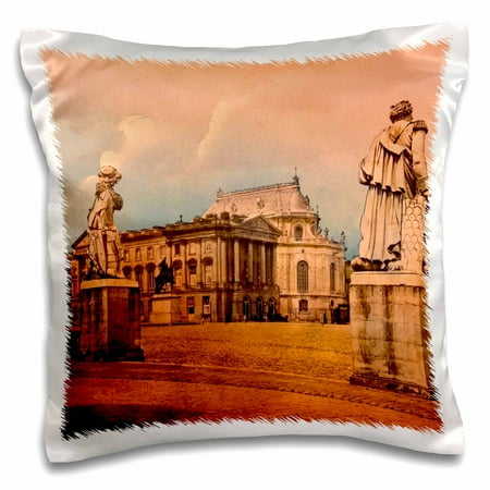 - 3dRose Vintage Versailles Palace Paris French History Royalty France - Pillow Case, 16 by 16-inch