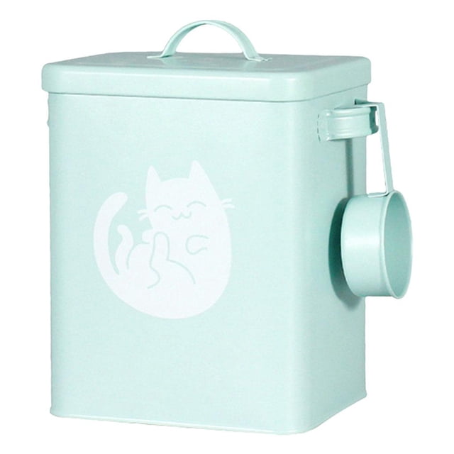 Cubo multiusos de cocina para almacenar comida de perros y gatos. Verde
