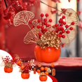 thumbnail image 1 of Decoración del árbol frutal de Año Nuevo Rojo • Árbol de la suerte de bonsái artificial • Adorno del Festival de Primavera • Planta en maceta de sobremesa para oficina en casa, 1 of 7