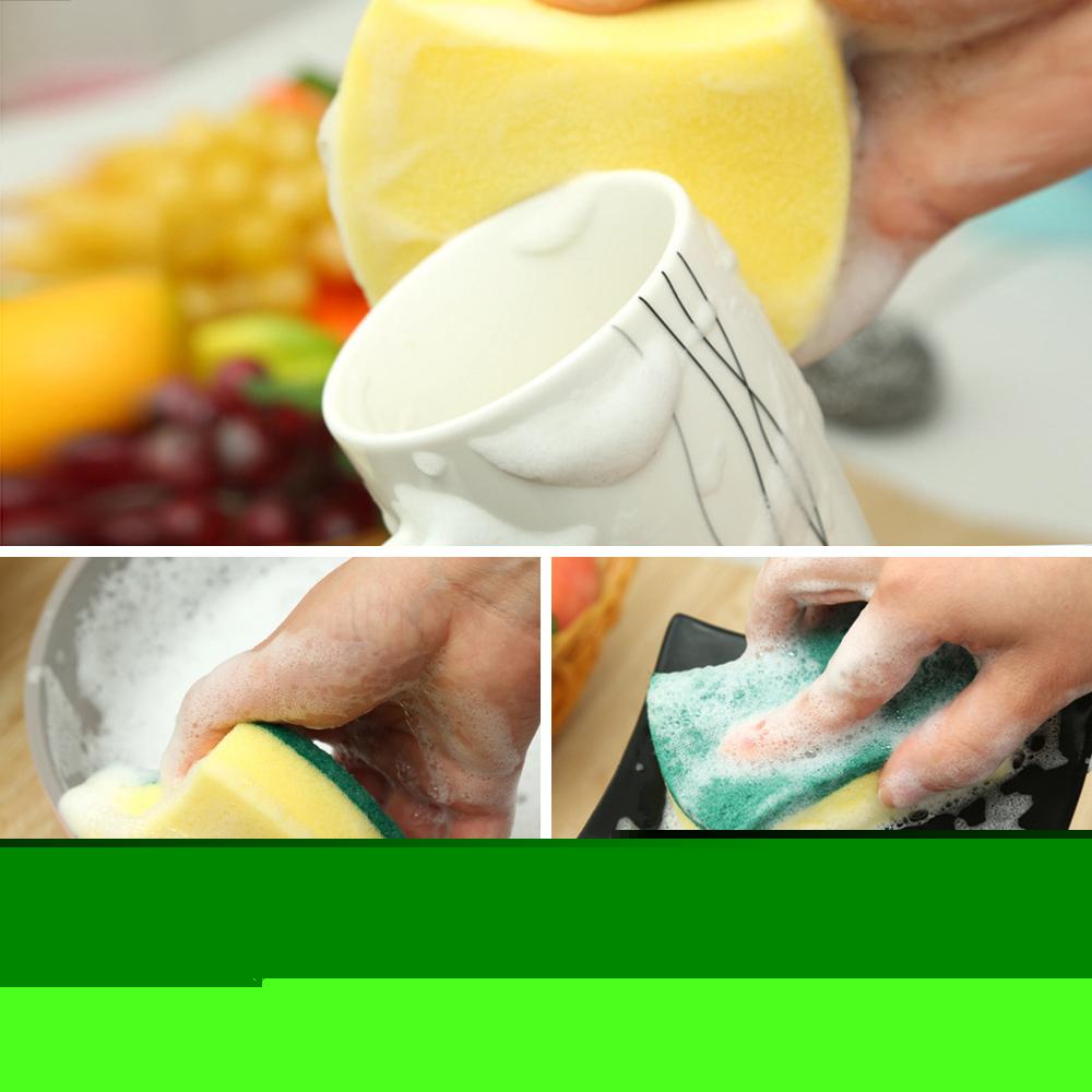 thumbnail image 6 of SUWU 5 Count, Double-Sided Scrubber Sponge for Kitchen Cleaning, Non-Scratch Sponges for Dishes, Efficient Scouring Pad for Pot, Pan, Household, Cookware, 6 of 9