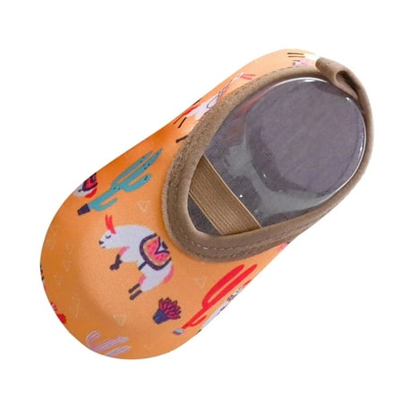 

Sneakers for Girls Sizes 2-4 Years Non Slip Cartoon Floor Barefoot Durable Comfortable Breathable Trendy Yellow Walking Shoes