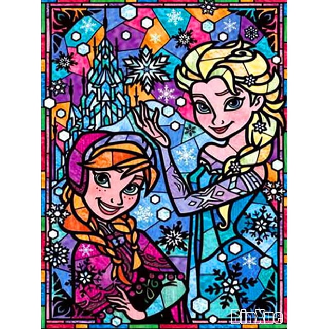 Pintura de diamantes de Disney Stitch, Princesa de dibujos animados, Mickey, Minnie, Pato Donald, mosaico hecho a mano, regalo