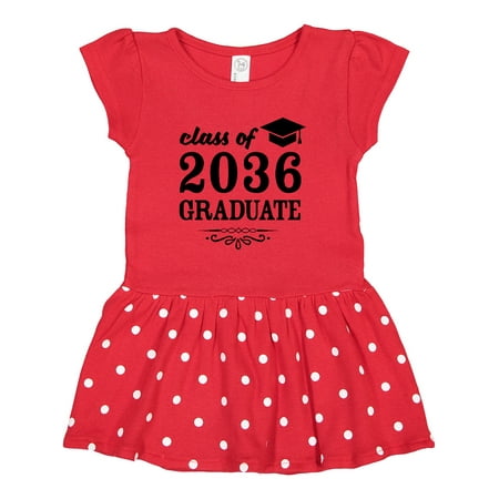 

Inktastic Class of 2036 Graduate with Graduation Cap Gift Toddler Girl Dress