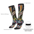 thumbnail image 4 of Rateoe Watercolor Romantic Paisley Pattern Women’s Knee High Crew Socks,Trouser Socks Comfortable, Breathable, Moisture-Wicking and Soft, 4 of 6