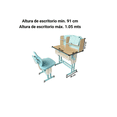 thumbnail image 3 of Escritorio Ergonómico Sofdesk para Niños Con Librero Azul, 3 of 7