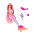 thumbnail image 3 of Barbie Mermaid Doll, “Malibu” with Pink Hair, Styling Accessories, Pet Dolphin and Water-Activated Color Change Feature, 3 of 5