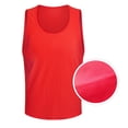 thumbnail image 2 of Hansber Kids Boys Training Tank Top Sleeveless T-Shirt Dry-Fit Active Basketball Football Uniform Red S, 2 of 4