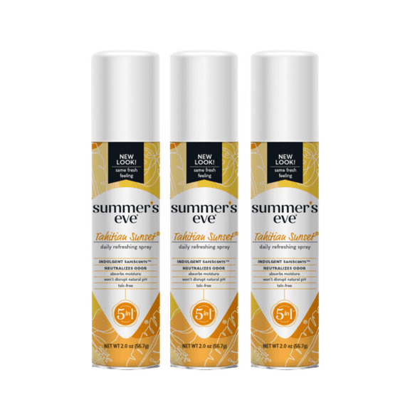 Summer's Eve Freshening Spray, Tahitian Sunset, 2 oz (Pack - 3)