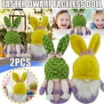 thumbnail image 2 of Utoimkio Easter Decorations for the Home 2PC Easter Bunny Gnomes Spring Gift Room Plush Faceless Doll Decorations Present Easter Decor, 2 of 9