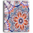 thumbnail image 2 of Brown and Blue Large Fractal Flower - Floral Canvas Art Print, 2 of 3