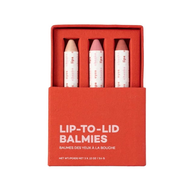 Axiology Multi Stick Crayones para ojos, labios, mejillas, bálsamos, trío de regalo, cremoso, edificable, ligero, hidratante, rubor, barras faciales, contorno y resaltado, uso todo el día, maquillaje
