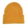 thumbnail image 6 of VISALY Soft Warm Cuffed Beanie Knitted Skull Cap Winter Knit Hats Warm Skull Cap Soft Lightweight Cuffed Skull Plain Daily Washed Beanie Hat for Women Winter Hats for Women Men Unisex Light Yellow L, 6 of 7