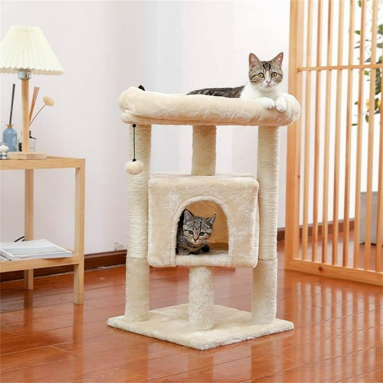 Cat tree with house on clearance top