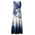 thumbnail image 5 of Mohiass 2024 Cotton Linen Sleeveless Plus Size Dresses for Women Tropical Casual Round Neck Sundress with Pockets Dark Blue 3XL, 5 of 5