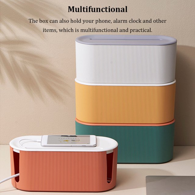 Wire Storage Case Cable Home Dustproof Router Management Box For Board Bracket Organizer Management Box Good Hardness Data Holder Yellow