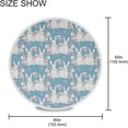 thumbnail image 2 of SKYSONIC Cute Rabbits Flowers Easter Round Tablecloth 60inch Indoor Wrinkle Free, Blue Dots Circular Lace Table Cover Washable for Kitchen Party BBQ Dining Decor, 2 of 7