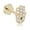 Gold, variant on AVORA 14K Yellow Gold Simulated Diamond CZ Hamsa Cartilage Piercing Flat Back Earring Body Jewelry (18 Gauge)