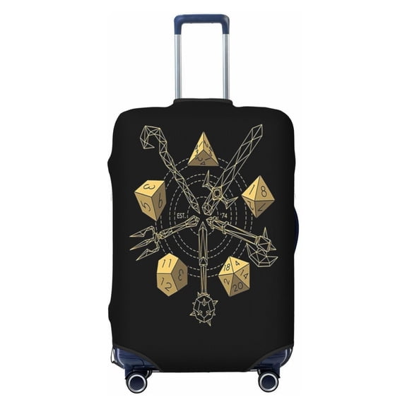 Dungeons & Dragons - Choose Your Weapon Luggage Cover Approved Travel Suitcase Protector Elastic Washable Baggage Covers For 25-28 Inch Luggage