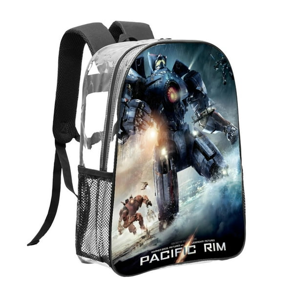 Pacific Rim Mochila transparente temática, resistente y duradera, bolsa see-through para trabajo, deporte, universidad y viaje, 31 × 43 cm