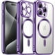 Supershield iPhone 15 Pro Coque Luxe Magsafe Sans Fil Magnétique de Charge Électrodéposition Housse iPhone 15 Pro - Violet – image 1 sur 6