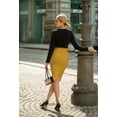 thumbnail image 4 of Women's Premium Nylon Ponte Stretch High Waist Pencil Suit Skirt Below Knee, 4 of 5