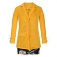 thumbnail image 4 of Clearance under $5 JINMGG Two Piece Outfits Women, 2023 Fashion Fall Clearance Women's Fashion Print Long Sleeve Turndown Collar Casual Short Skirt Suits Yellow M, 4 of 8