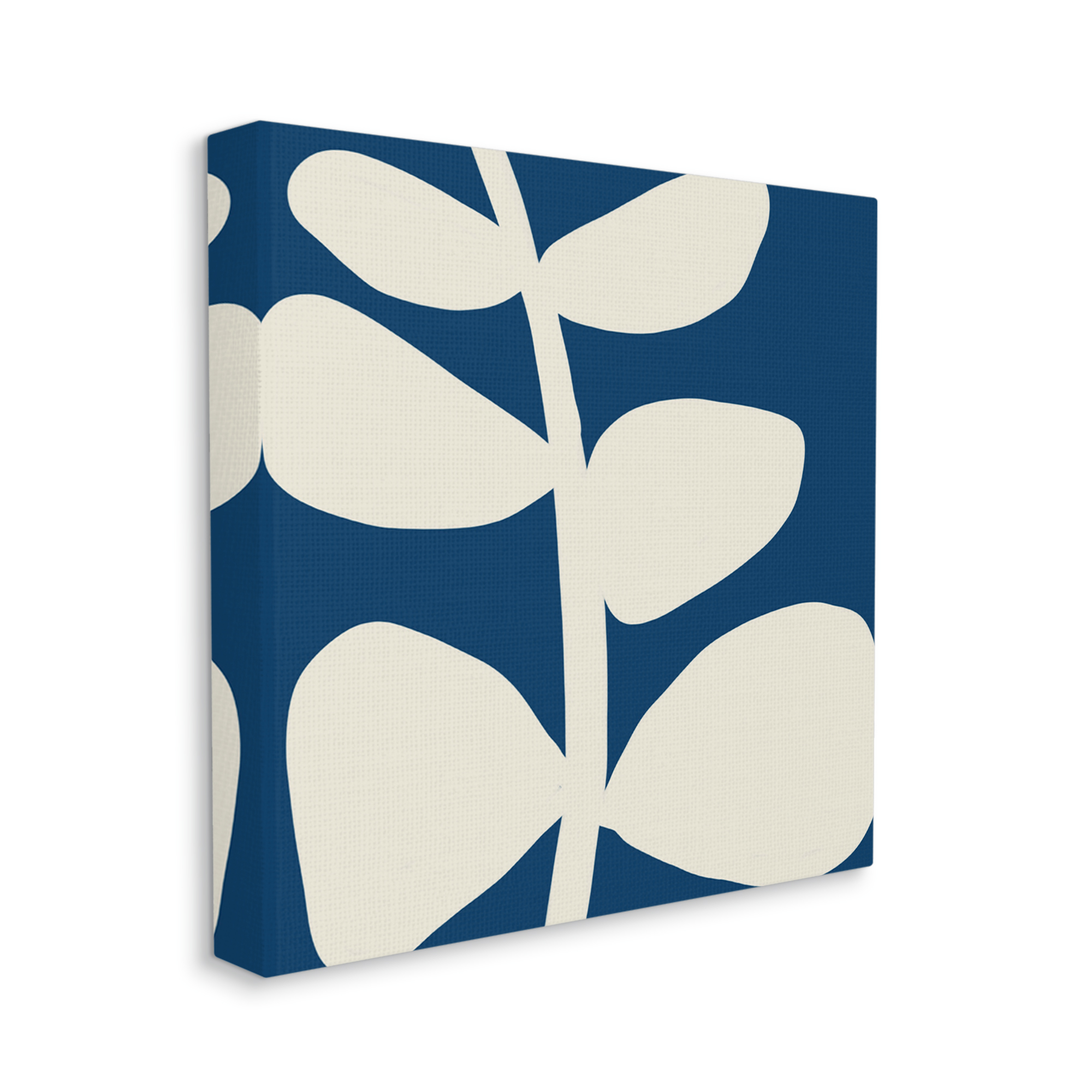 Stupell Industries Close Up Leaf Silhouette Bold Abstract Plant Botanicals Graphic Art Gallery Wrapped Canvas Print Wall Art, Design by Deborah Velasquez