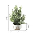 thumbnail image 2 of Flora Bunda CH1995E-WH 11.5' Frosted Xmas tree in 4' Reversed Bowl Pot, 2 of 3