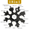 thumbnail image 2 of 2pcs Stainless Steel Snowflake Wrench Multi-tool Portable Keychain Screwdriver Bottle Opener Tool For Outdoor Camping, 2 of 5
