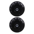 thumbnail image 1 of 2Pcs Round Black Plastic Temperature Control Knob Cover for Homeowners Kitchen Appliances, 1 of 9