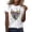 White, variant on Graphic Tees for Women T-Shirts Women's Casual Fashion Letter Print Short Sleeve Round Neck Top Platform Competitor Gray L