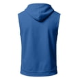 thumbnail image 6 of Mens Tank Tops Plus Size Casual Sleeveless Summer t-Shirt Lightweight Comfy Cut Off Gym Workout Hooded Muscle Tees, XL, 6 of 7