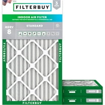 Filterbuy 9.75x23.75x2 MERV 8 Dust Defense, Pleated HVAC AC Furnace Air Filters (3-Pack)