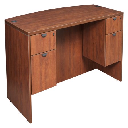 UPC: 0843532012413 | Regency Legacy 71 x 35 in. Bow Front Office Desk with Double Pedestal Drawer Unit- Cherry