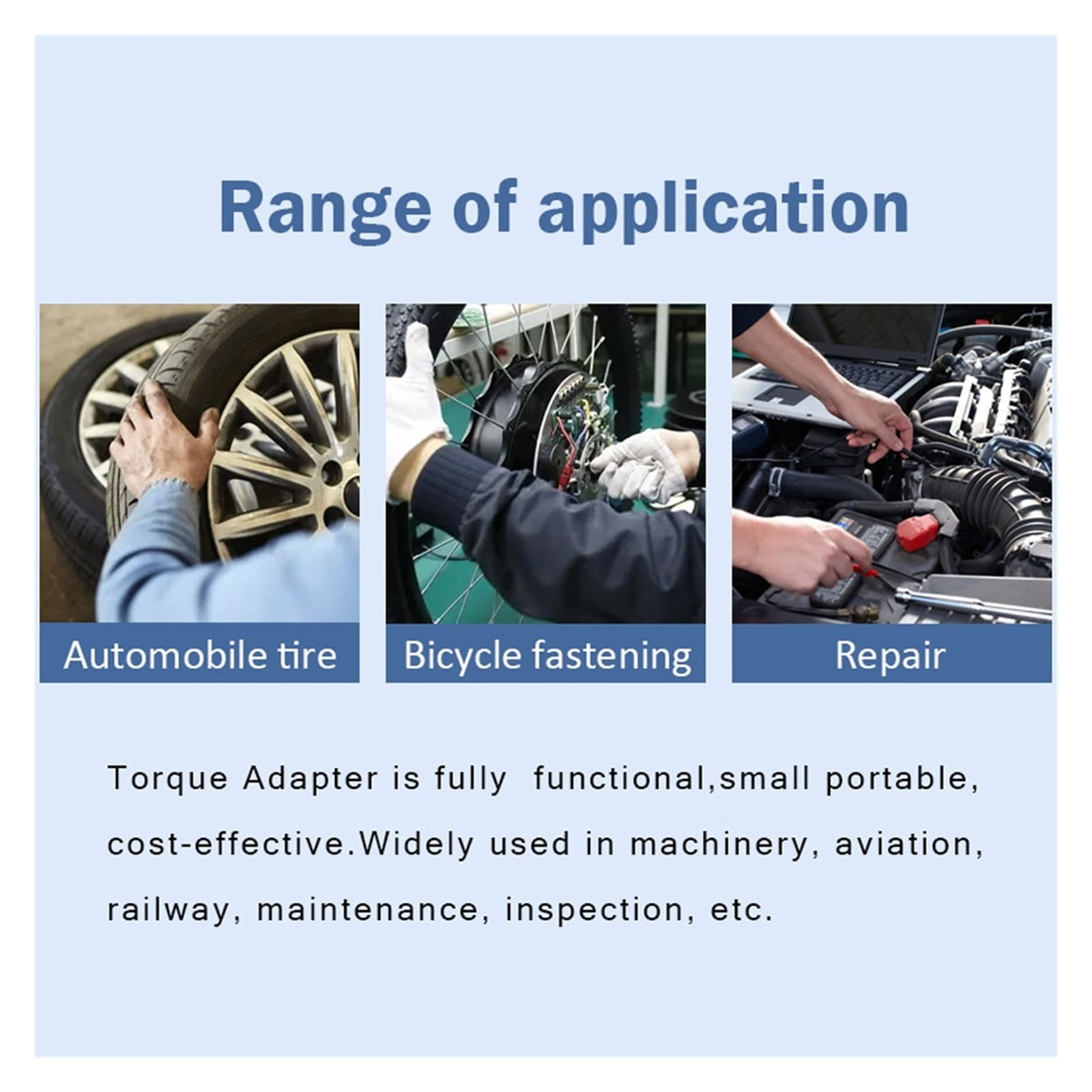 3/8"1/4"1/2" High Accuracy Digital Torque Wrench Electronic Digital Torquemeter Adjustable Torque Meter Adapter Universal Wrench ,Precision & Robust