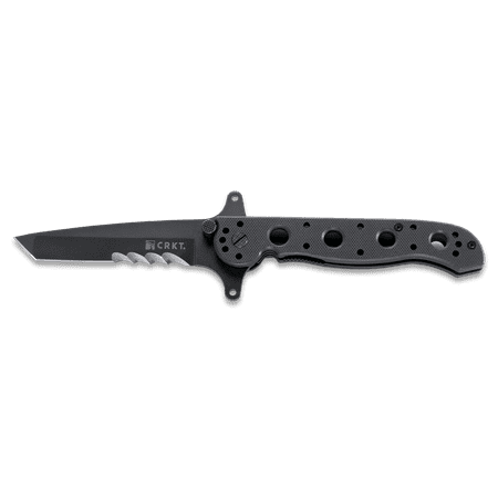 - CRKT M16 - 13SFG SPECIAL FORCES FOLDING KNIFE, BLACK, TANTO BLADE WITH VEFF SERRATIONS, BLACK G10 HANDLE