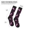 thumbnail image 2 of Lsque Breast Cancer Awareness3 Pattern Sport Compression Socks for Men & Women 15-20 mmHg Knee High Nurse Pregnant Running Medical and Travel Athletic, 2 of 6