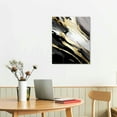 thumbnail image 2 of JEUXUS Black White Gray Gold Abstract Wall Art Black And Gray And Pictures Gold Foil Canvas Grey White And Gold Painting Black Gold Abstract Gold Gray White Picture For Wall Decor, 2 of 4