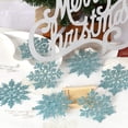thumbnail image 3 of Adornos navideños de plástico con forma de copo de nieve y purpurina para árbol de Navidad, 4 pulgadas, 3 of 5