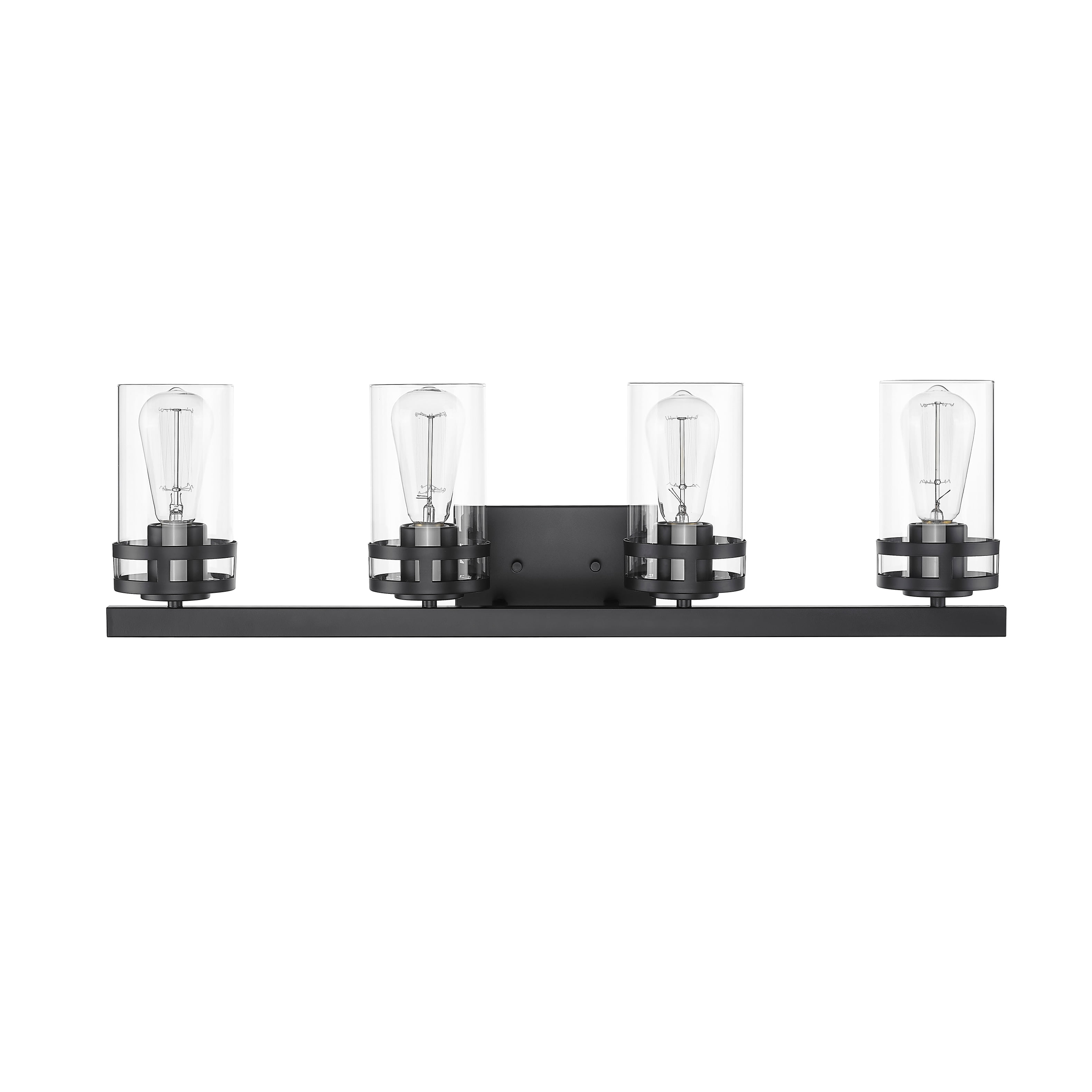 Millennium Lighting  Lunden 2/3/4 Light Vanity Fixture in Matte Black 4 Light - Matte Black