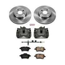 PowerStop Front Stock Replacement Brake Pad and Rotor Kit with Calipers Fits: MINI COOPER Select Models KCOE6741