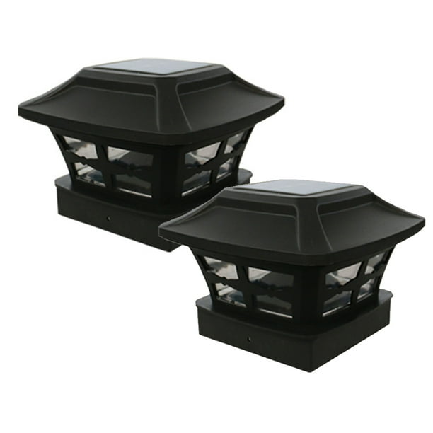 Geometric Square Deck Lights 4x4 Post Caps Solar Post Lights Outdoor
